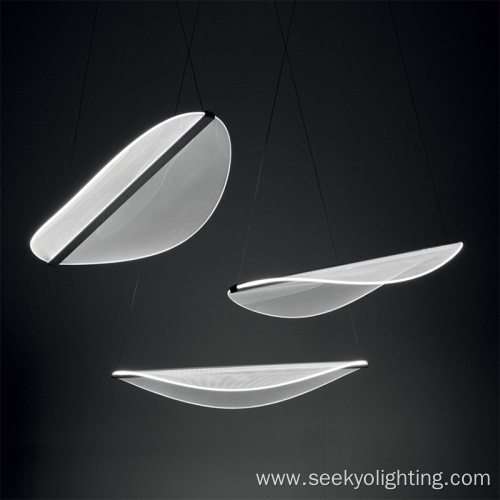 Leaf Shape Acrylic Light Guide LED Pendant Light